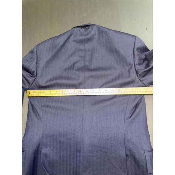 LEONARD LOGSDAIL Vintage Bespoke New York Navy Blue 2 BTN Men Sport Coat Blazer - Picture 12 of 15